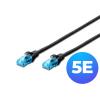 Digitus DK-1512-005/BL patchcord U/UTP kat. 5e, CCA, kolor czarny, długość 0,5 m