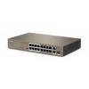 IP-COM F1118P-16-150W switch (przełącznik) 16x FE, 1x GE, 1x Combo (GE / SFP), 16x PoE OUT (802.3af/at) 130 W