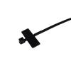 Opaska zaciskowa czarna 2.5mm x 10 cm z etykietą (paczka 100 sztuk)