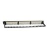 Patchpanel, 24 porty UTP kat. 6A, standard rack 19", wysokość 1U, złącza krone, organizer