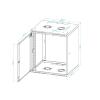 Stalflex RC19-12U-450GG szafa Rack 19" 12U 450 mm, drzwi szklane, szara (wisząca)